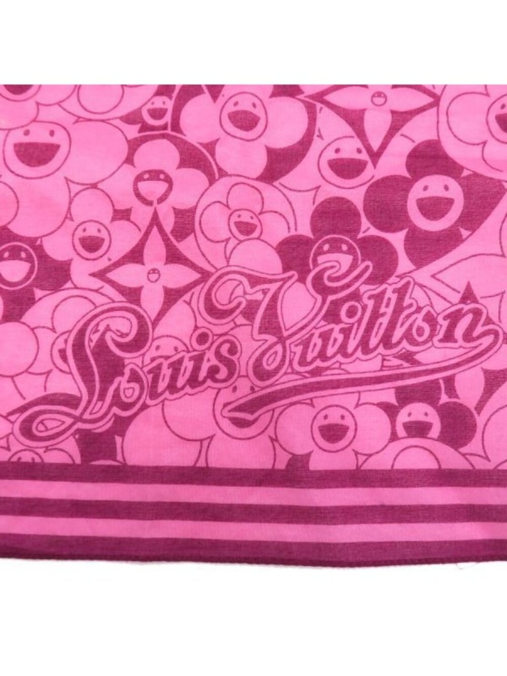 Louis Vuitton Bandana Scarf Cotton Pink - Picture 3 of 9